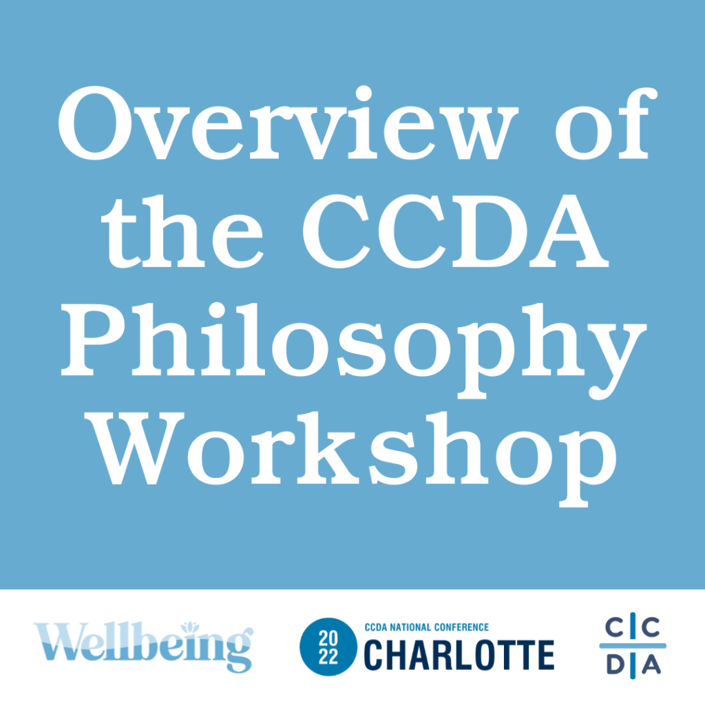 Overview of the CCDA Philosophy 2022