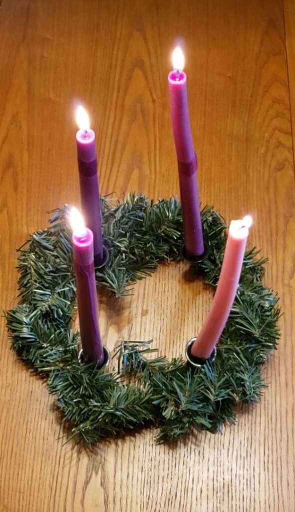 Advent week 4 candles