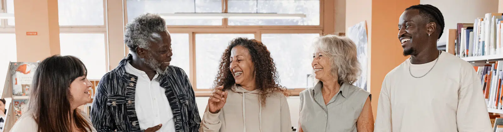 Diverse group of people talking | Church-based CCD