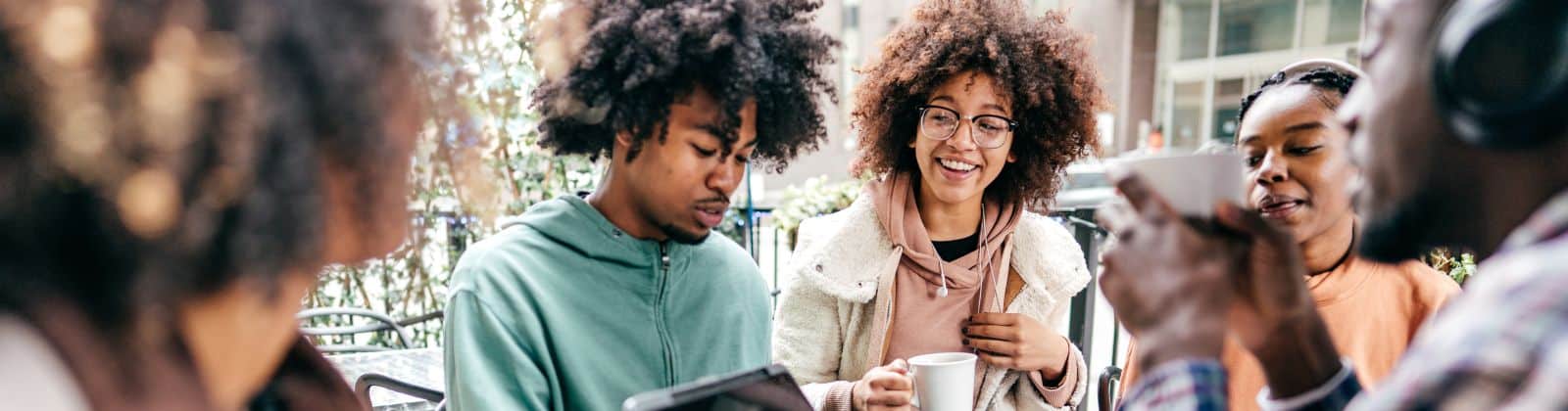 Group of Black Gen Z leaders talking together