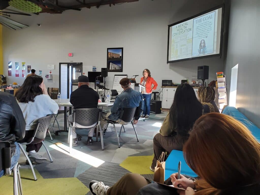 Border Southwest members listening to Heather Ryan speak