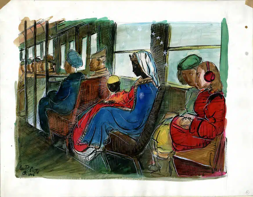 “Streetcar Madonna” by Allan Crite, 1946.