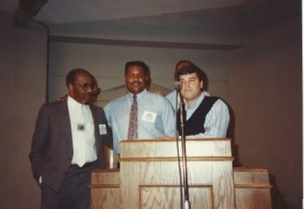 John Perkins, Melvin Anderson, and Wayne Gordon in 1989