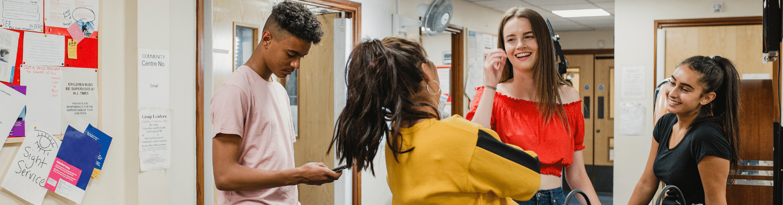 Youth talking together