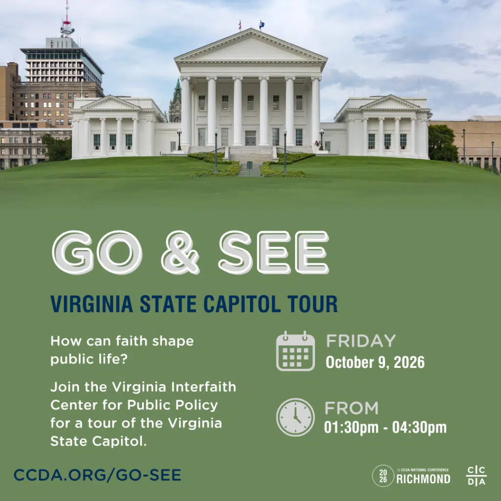 Go & See
Virginia State Capitol Tour
How can faith shape public life?

Join the Virginia Interfaith Center for Public Policy for a tour of the Virginia State Capitol.

Friday October 9, 2026
From 1:30pm - 4:30pm